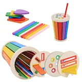 Montessori learning toys for toddlers 3 in 1 Wooden Color Sorting Learning Toys for Toddlers Busy Edition Montessori Toys